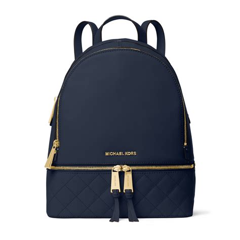 michael kors rhea medium quilted leather backpack|signature rhea zip medium backpack.